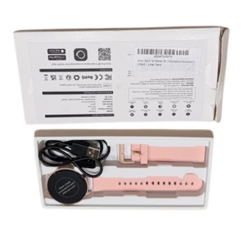 Pink Smart Watch Fitness Tracker Heart Rate Monitor New Open Box